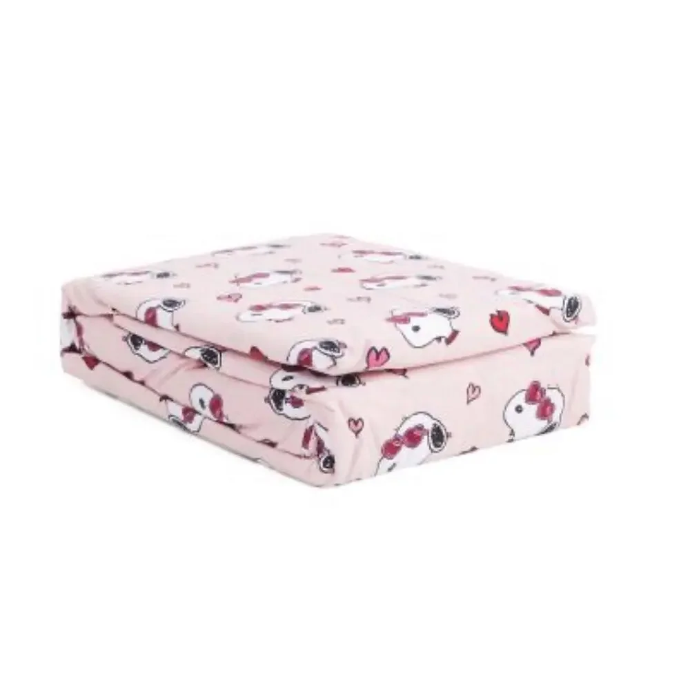 New! Peanuts Snoopy “Heart Eyes” Joe Cool Queen Sheet Set Berkshire & Home